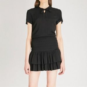 Make size 1 Black Short Dress with Neck Bow